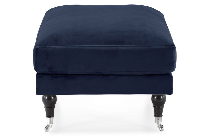 Andrew Fotskammel Fløyel - Midnattsblå/Krom - Møbler - Stoler - Krakk - Fotskammel