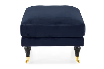 Andrew Fotskammel Fløyel - Midnattsblå/Messing - Møbler - Stoler - Krakk - Fotskammel