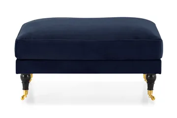 Andrew Fotskammel Fløyel - Midnattsblå/Messing - Møbler - Stoler - Krakk - Fotskammel