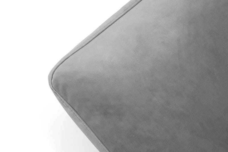 Andrew Fotskammel Fløyel - Sølvgrå/Messing - Møbler - Stoler - Krakk - Fotskammel