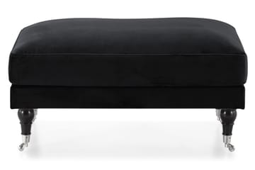 Andrew Fotskammel Fløyel - Svart/Krom - Møbler - Stoler - Krakk - Fotskammel