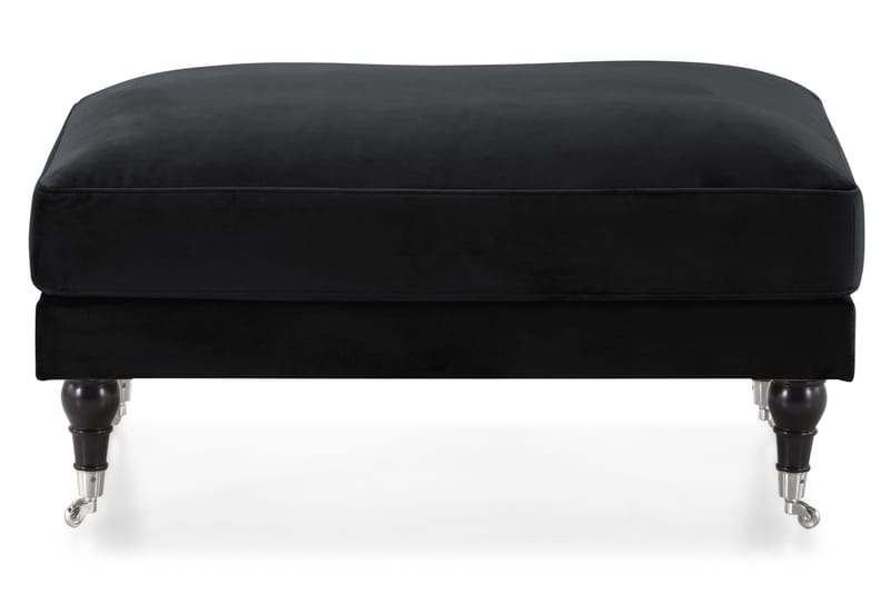 Andrew Fotskammel Fløyel - Svart/Krom - Møbler - Stoler - Krakk - Fotskammel