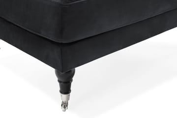 Andrew Fotskammel Fløyel - Svart/Krom - Møbler - Stoler - Krakk - Fotskammel