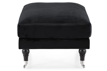 Andrew Fotskammel Fløyel - Svart/Krom - Møbler - Stoler - Krakk - Fotskammel