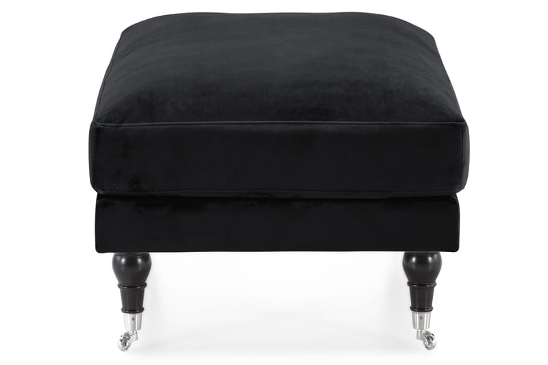 Andrew Fotskammel Fløyel - Svart/Krom - Møbler - Stoler - Krakk - Fotskammel