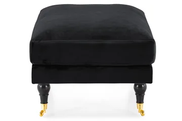 Andrew Fotskammel Fløyel - Svart/Messing - Møbler - Stoler - Krakk - Fotskammel