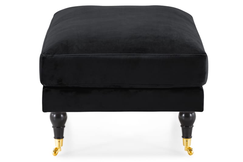 Andrew Fotskammel Fløyel - Svart/Messing - Møbler - Stoler - Krakk - Fotskammel