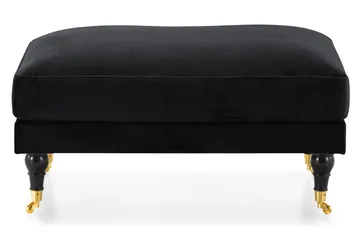 Andrew Fotskammel Fløyel - Svart/Messing - Møbler - Stoler - Krakk - Fotskammel