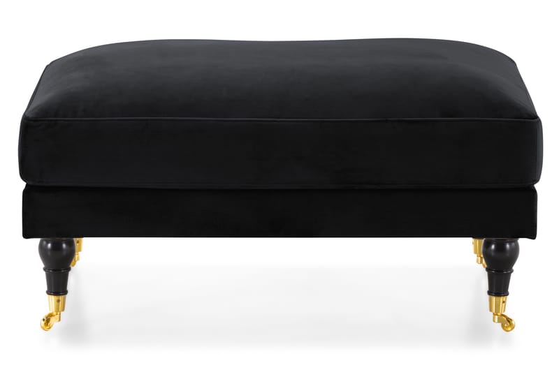 Andrew Fotskammel Fløyel - Svart/Messing - Møbler - Stoler - Krakk - Fotskammel