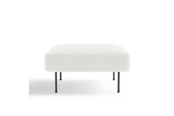 Angele Fotskammel 80 cm Kvadratisk - Hvit - Møbler - Stoler - Krakk - Fotskammel