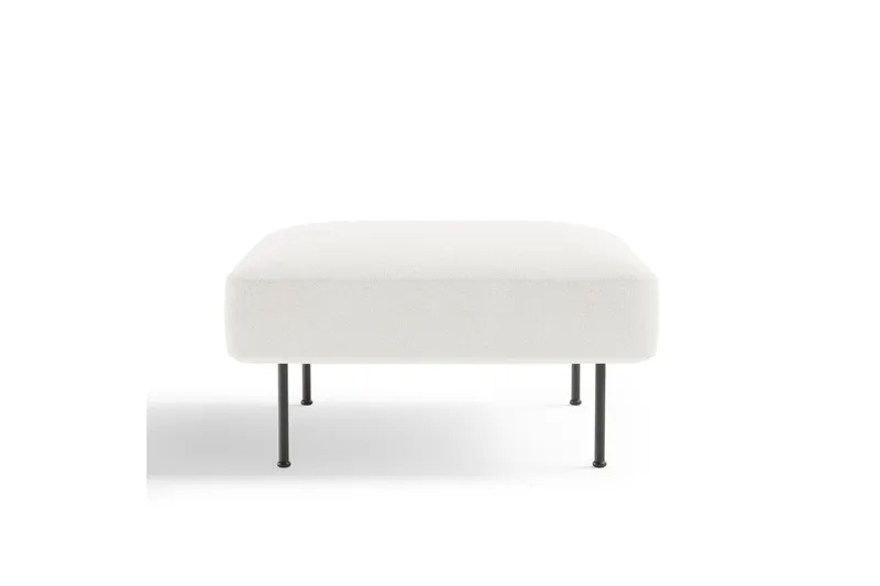 Angele Fotskammel 80 cm Kvadratisk - Hvit - Møbler - Stoler - Krakk - Fotskammel