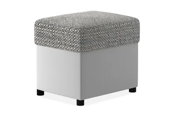 Arabejo Fotskammel 45x35 cm - Grå/Hvit - Møbler - Stoler - Krakk - Fotskammel