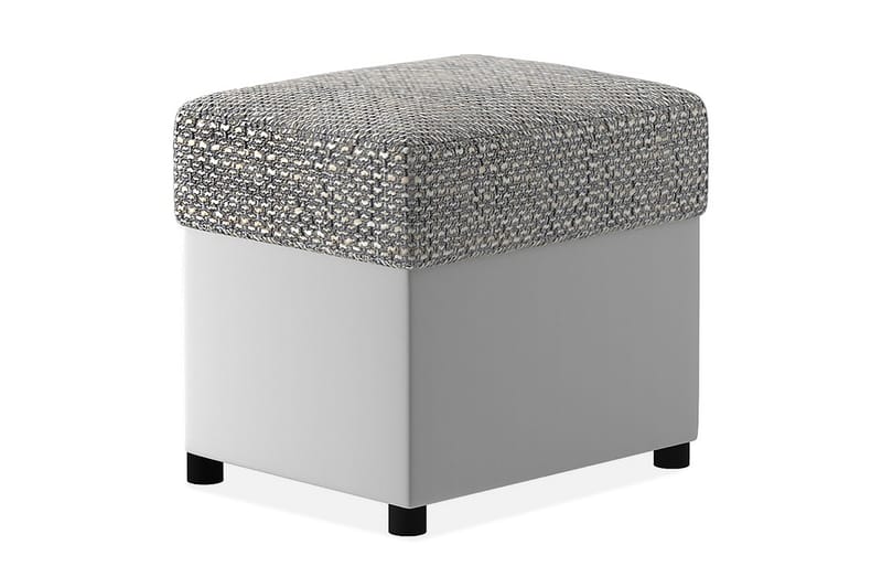 Arabejo Fotskammel 45x35 cm, Grå/Hvit