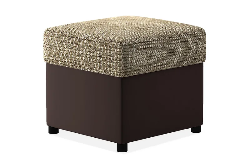 Arabejo Fotskammel 45x45 cm, Beige/Brun