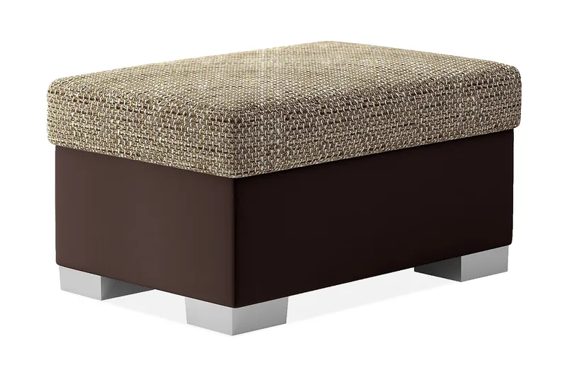 Arabejo Fotskammel 55x85 cm, Beige/Brun