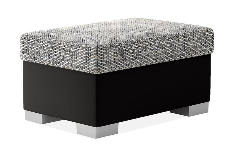 Arabejo Fotskammel 55x85 cm, Grå/Svart