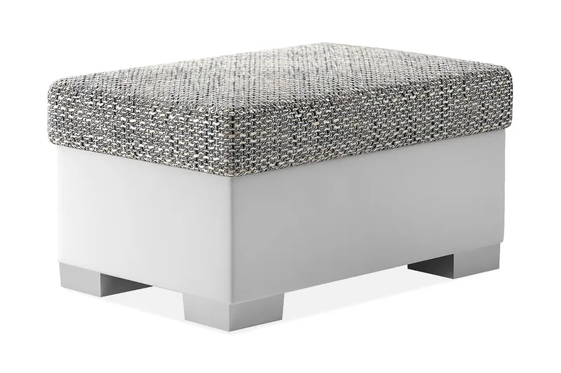 Arabejo Fotskammel, Grå/Hvit