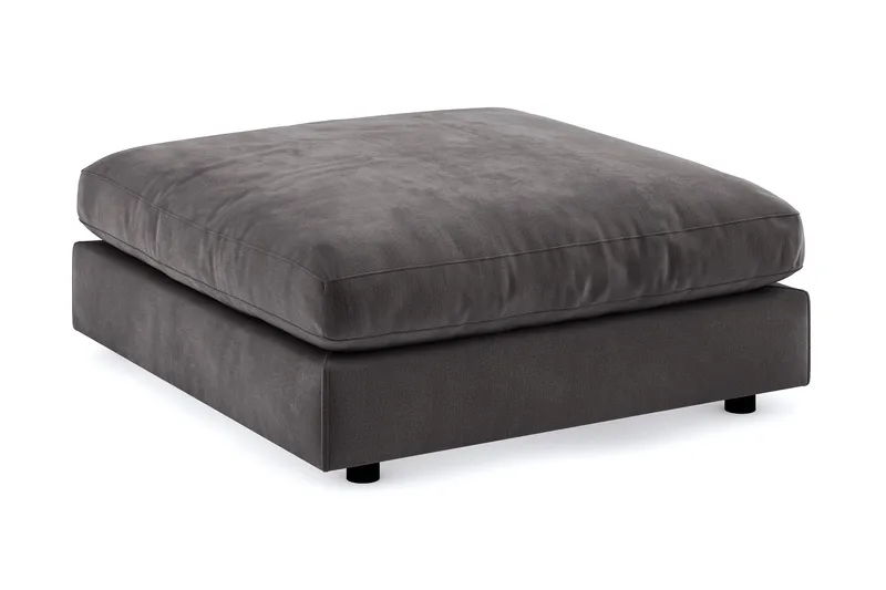 Arken Fotskammel Fløyel, Mørkegrå