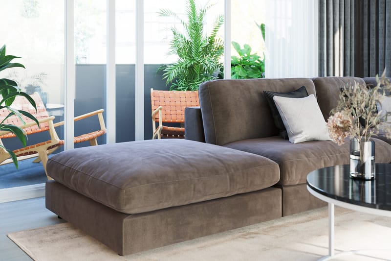 Arken Fotskammel Fløyel - Muldvarp - Møbler - Stoler - Krakk - Fotskammel