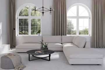 Arken Fotskammel - Linbeige - Møbler - Stoler - Krakk - Fotskammel