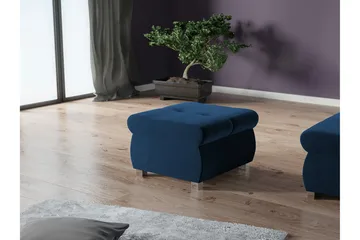 Cerys Fotpall 60 cm - Blå - Møbler - Stoler - Krakk - Fotskammel