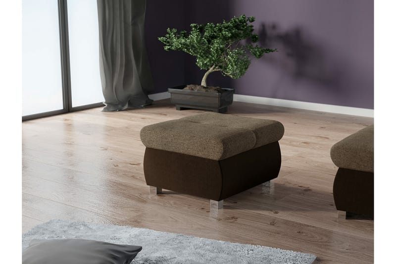 Cerys Fotpall 60 cm - Brun - Møbler - Stoler - Krakk - Fotskammel