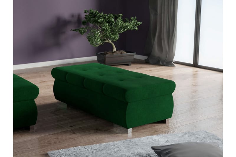 Cerys Fotpall 60 cm - Grøn - Møbler - Stoler - Krakk - Fotskammel
