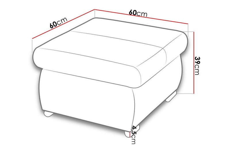 Cerys Fotpall 60 cm - Grøn - Møbler - Stoler - Krakk - Fotskammel