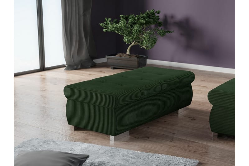 Cerys Fotpall 60 cm - Grøn - Møbler - Stoler - Krakk - Fotskammel