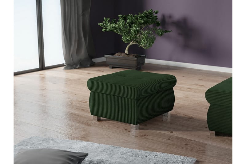 Cerys Fotpall 60 cm - Grøn - Møbler - Stoler - Krakk - Fotskammel