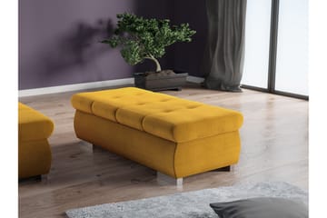 Cerys Fotpall 60 cm - Gul - Møbler - Stoler - Krakk - Fotskammel