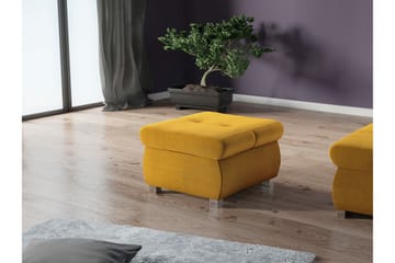Cerys Fotpall 60 cm - Gul - Møbler - Stoler - Krakk - Fotskammel