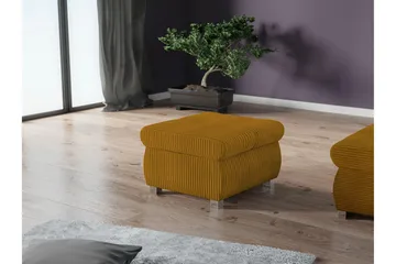 Cerys Fotpall 60 cm - Gul - Møbler - Stoler - Krakk - Fotskammel