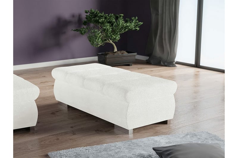 Cerys Fotpall 60 cm - Hvid - Møbler - Stoler - Krakk - Fotskammel