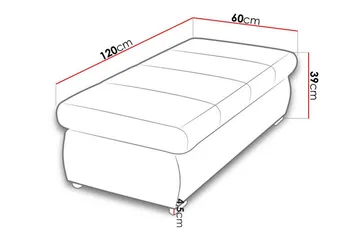 Cerys Fotpall 60 cm - Hvid - Møbler - Stoler - Krakk - Fotskammel