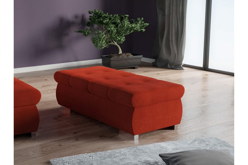 Cerys Fotpall 60 cm - Rød - Møbler - Stoler - Krakk - Fotskammel