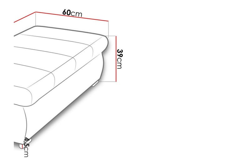 Cerys Fotpall 60 cm - Rosa - Møbler - Stoler - Krakk - Fotskammel