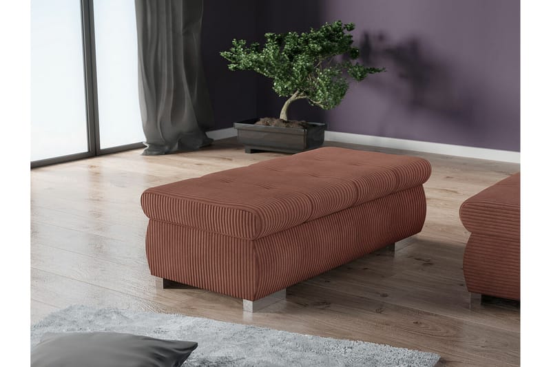 Cerys Fotpall 60 cm - Rosa - Møbler - Stoler - Krakk - Fotskammel