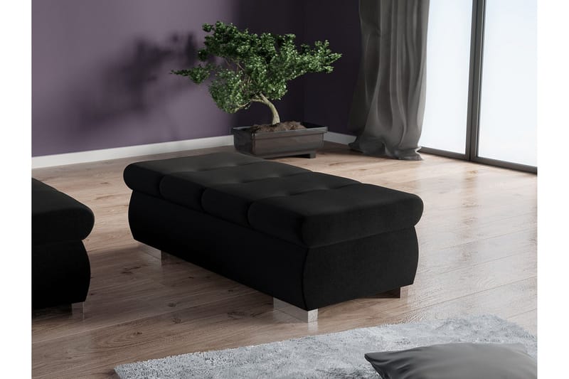 Cerys Fotpall 60 cm - Svart - Møbler - Stoler - Krakk - Fotskammel