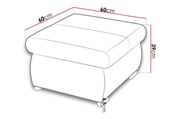 Cerys Fotpall 60 cm - Turkis - Møbler - Stoler - Krakk - Fotskammel