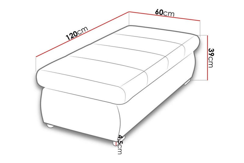 Cerys Fotpall 60 cm - Møbler - Stoler - Krakk - Fotskammel