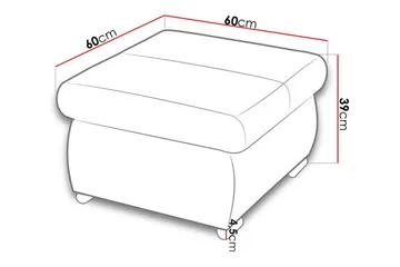 Cerys Fotpall 60 cm - Møbler - Stoler - Krakk - Fotskammel