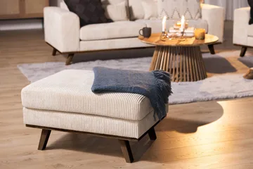 Copenhagen Fotskammel Cordfløyel - Beige - Møbler - Stoler - Krakk - Fotskammel