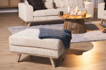 Copenhagen Fotskammel Cordfløyel - Beige - Møbler - Stoler - Krakk - Fotskammel