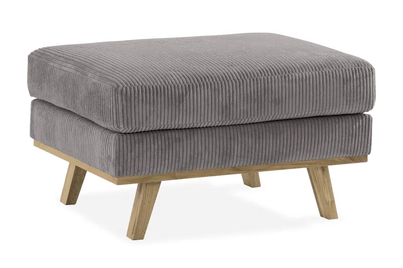 Copenhagen Fotskammel Cordfløyel, Grå