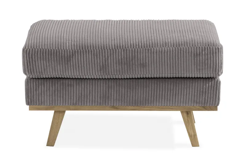 Copenhagen Fotskammel Cordfløyel - Grå - Møbler - Stoler - Krakk - Fotskammel