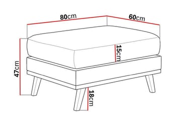 Copenhagen Fotskammel Cordfløyel - Grå - Møbler - Stoler - Krakk - Fotskammel