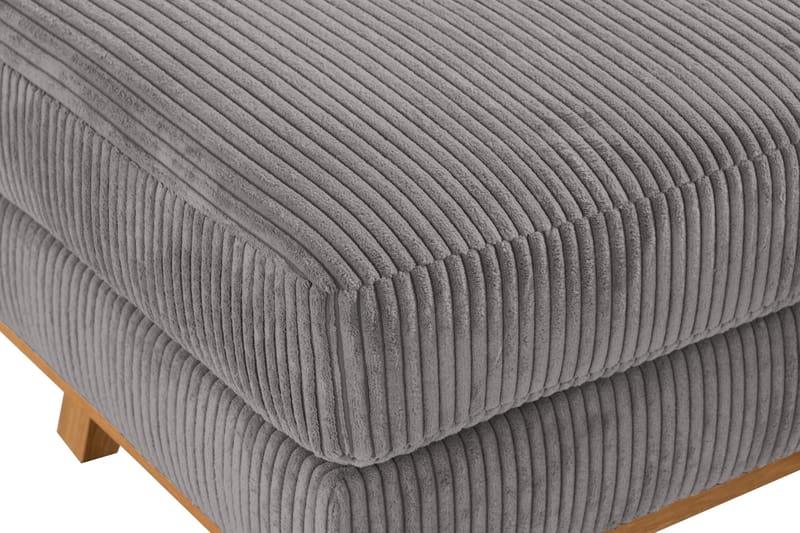 Copenhagen Fotskammel Cordfløyel - Grå - Møbler - Stoler - Krakk - Fotskammel