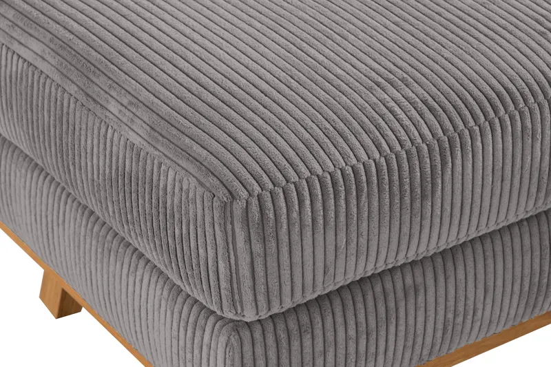 Copenhagen Fotskammel Cordfløyel - Grå - Møbler - Stoler - Krakk - Fotskammel