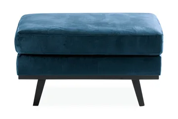 Copenhagen Fotskammel Fløyel - Blå - Møbler - Stoler - Krakk - Fotskammel